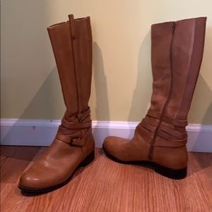Low Heeled Leather Riders Boots